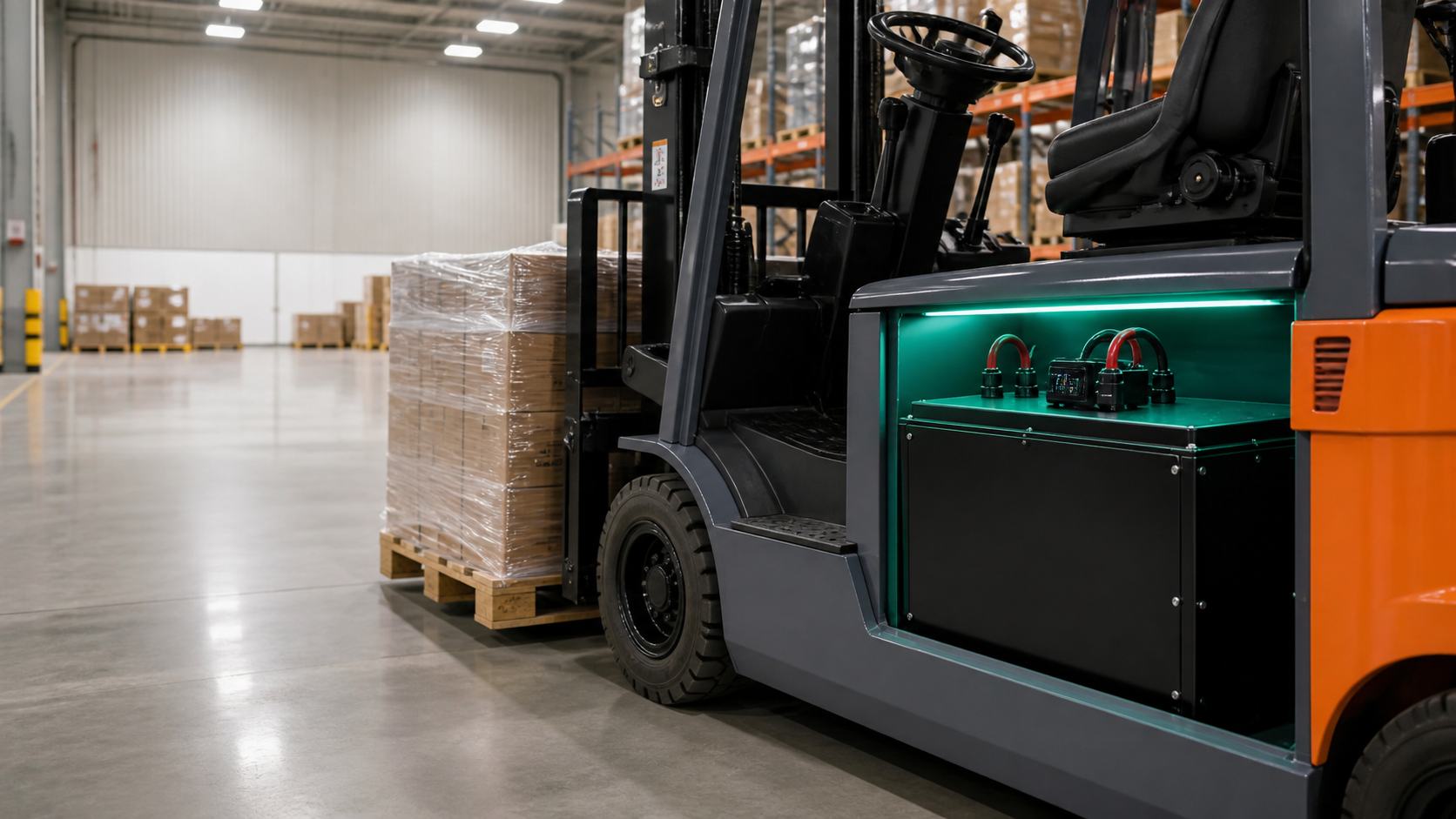 Dinjue Battery sodium-ion forklift battery used in warehouse material handling