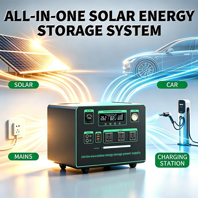 3000W Portable Energy Storage Power Station | LiFePO4 Solar Generator Battery System OEM Manufacturer China  - Image 2